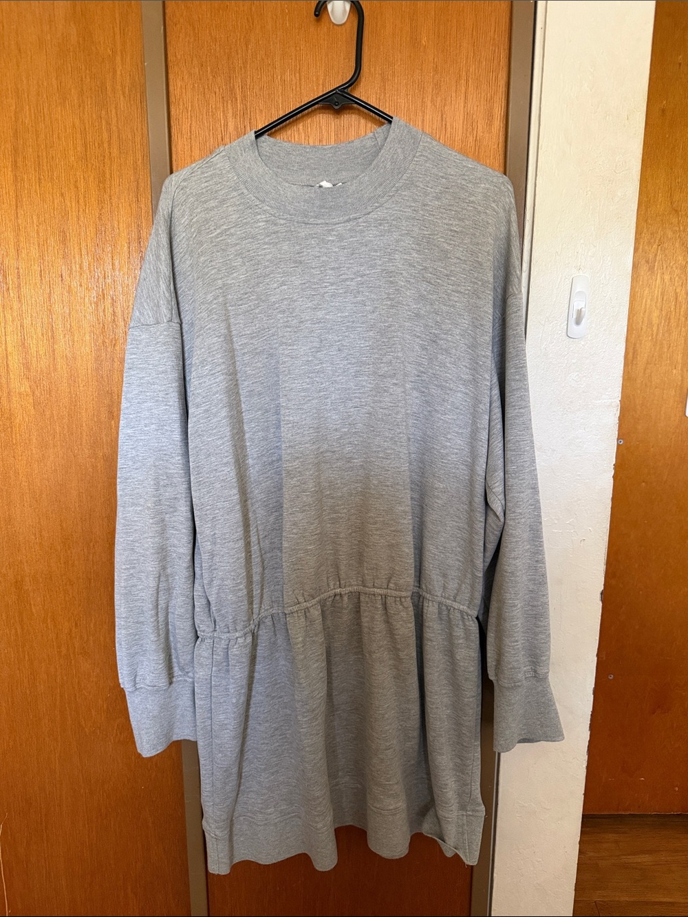 NWOT Light Gray Long Sleeve Sweatshirt Dress